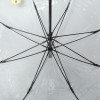 Зонт-трость Zest женский 51570 черно-белый на куполе ПВХ