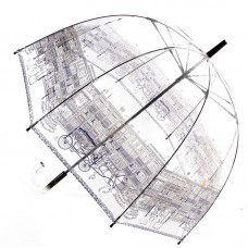 Зонт трость прозрачный ZEST 51570 Городские силуэты